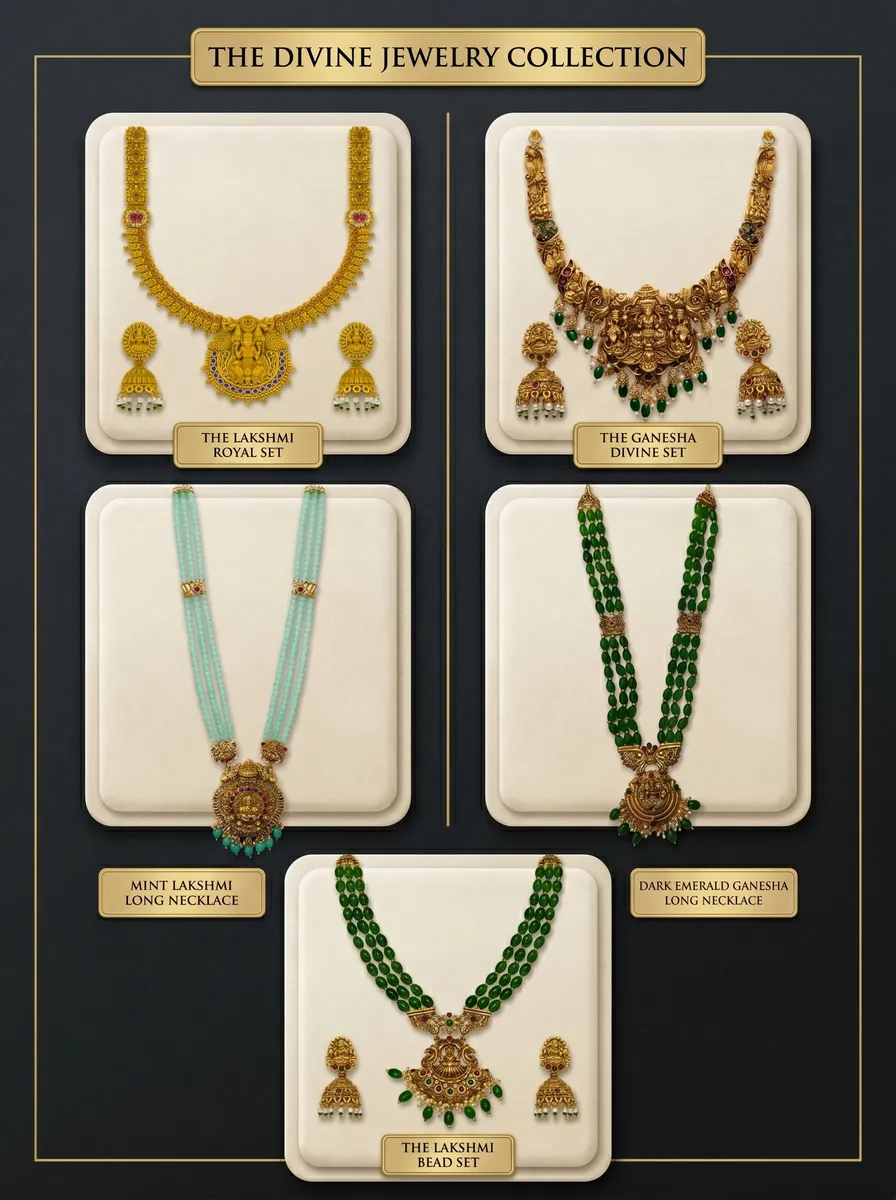 Kemp Stone Necklace, wholesale imitation temple jewellery by Jagruti Mumbai