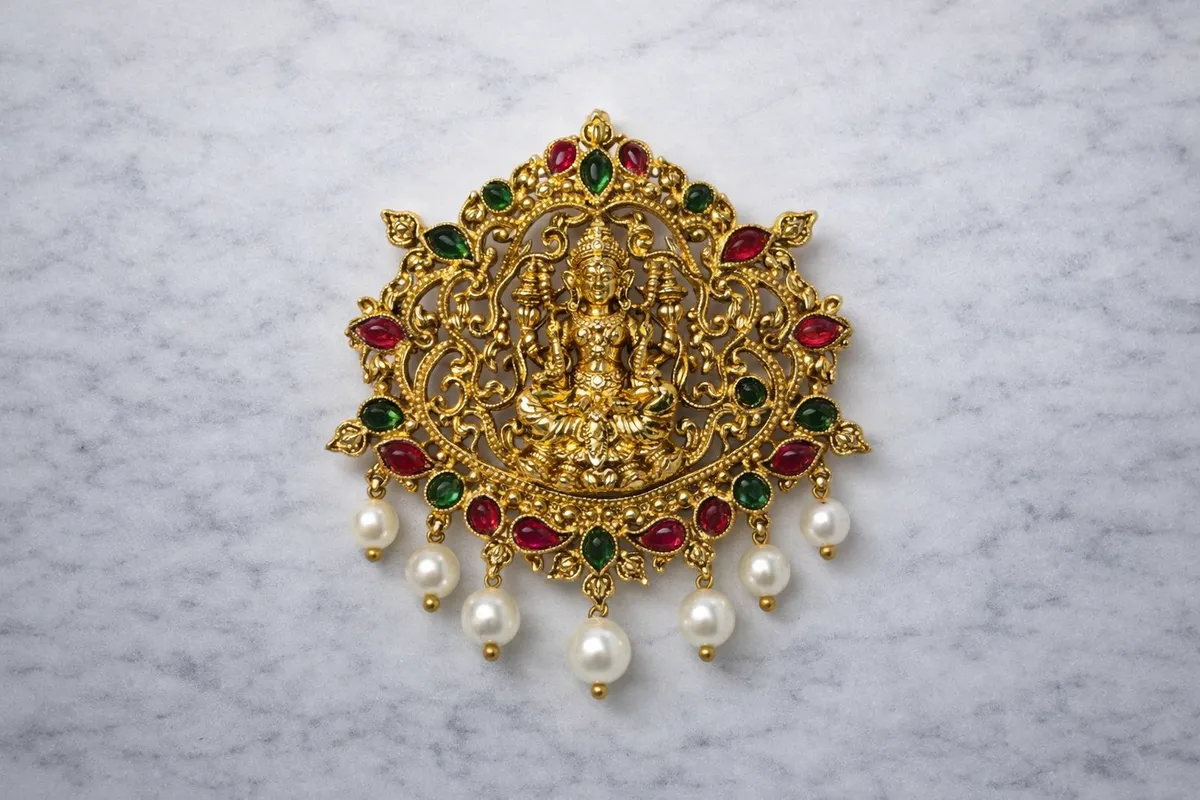 Pendant Collection Display, wholesale imitation temple jewellery by Jagruti Mumbai