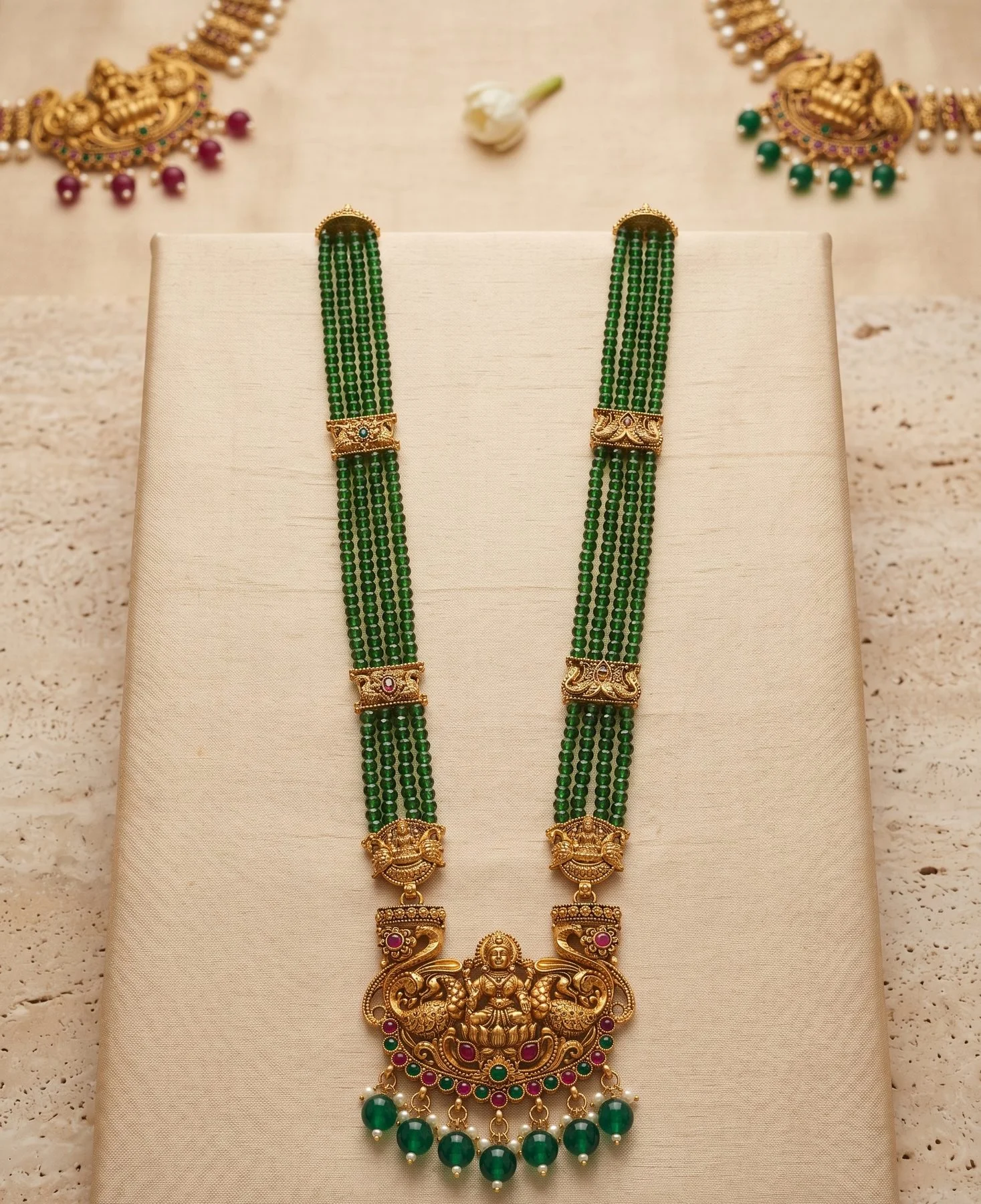 Temple Haaram · Heavy Set, wholesale imitation temple jewellery by Jagruti Mumbai