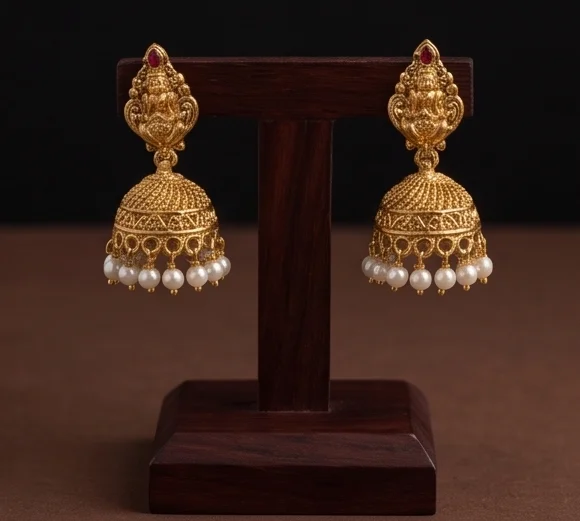 Jhumka · Display Stand, wholesale imitation temple jewellery by Jagruti Mumbai